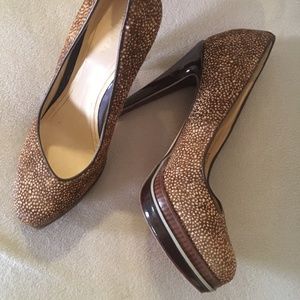 Cole Haan Nike Air Dyed Cow Fur Chelsea Heels
